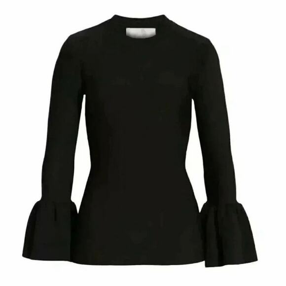 Rachel Parcell Tops - Rachel Parcell Santana Scuba Knit Sweater in Black